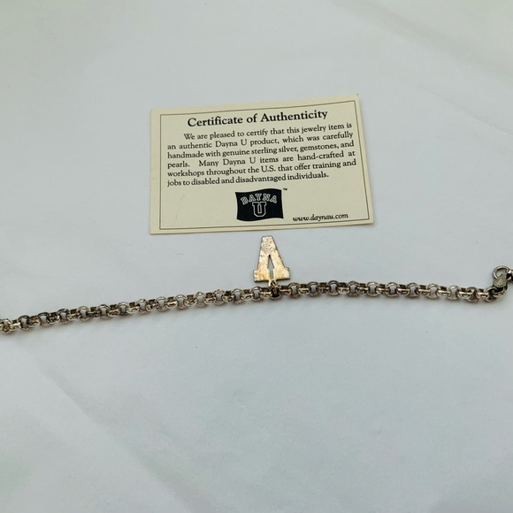 STERLING SILVER VINTAGE VANDERBILT UNIVERSITY CHARM BRACELET MADE IN ITALY NIB - Picture 3 of 11